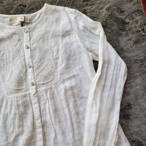 ZARA GIRLS LINEN TOP 9/10